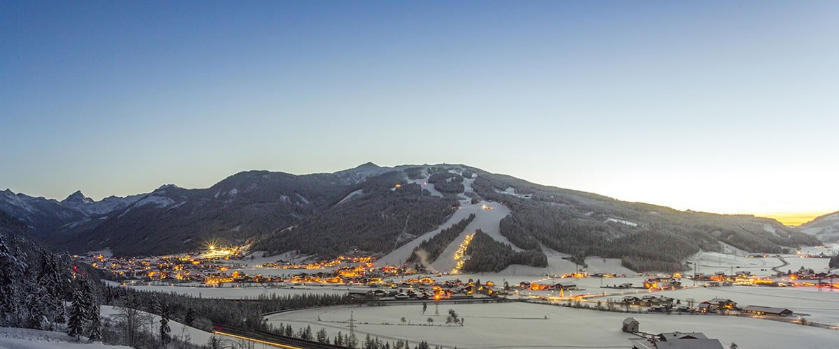 Skiort Flachau im Salzburger Land, Österreich